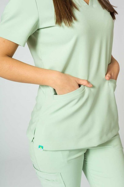 Women's Sunrise Uniforms Premium scrubs set (Joy top, Chill trousers) pistachio-6