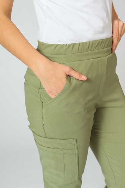 Women's Sunrise Uniforms Premium scrubs set (Joy top, Chill trousers) olive-10