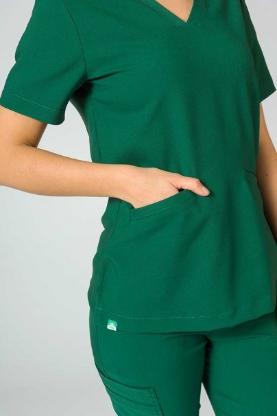 Women's Sunrise Uniforms Premium scrubs set (Joy top, Chill trousers) bottle green-7