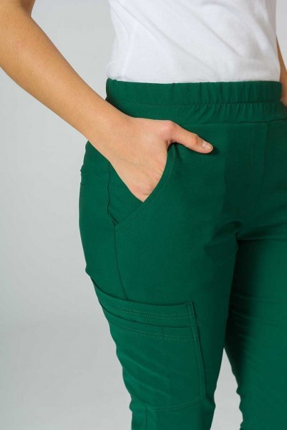 Women's Sunrise Uniforms Premium scrubs set (Joy top, Chill trousers) bottle green-10