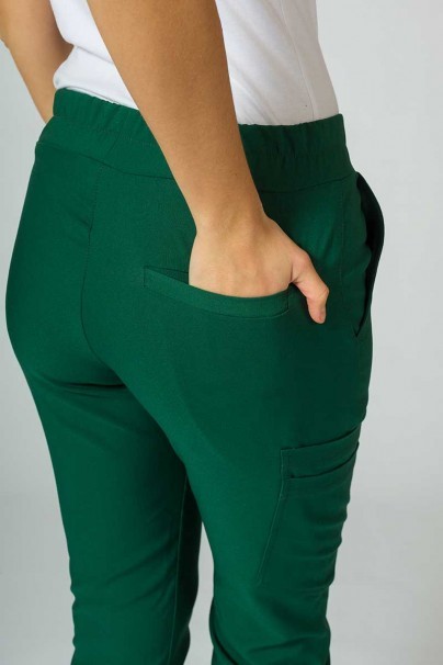 Women's Sunrise Uniforms Premium scrubs set (Joy top, Chill trousers) bottle green-12