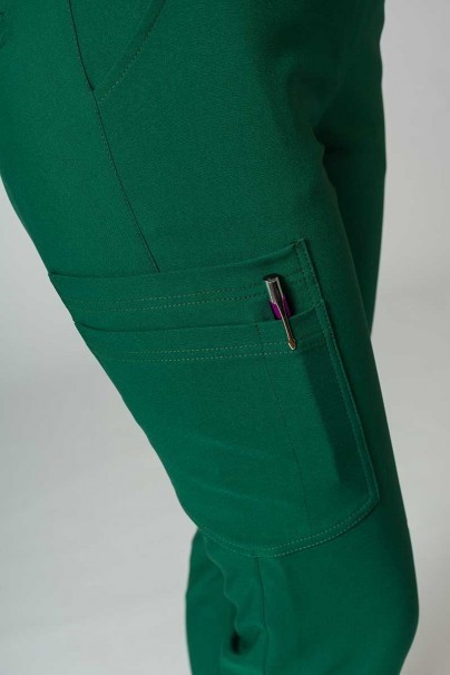 Women's Sunrise Uniforms Premium scrubs set (Joy top, Chill trousers) bottle green-11