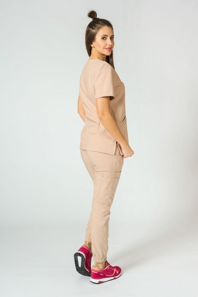 Women's Sunrise Uniforms Premium scrubs set (Joy top, Chill trousers) khaki-6