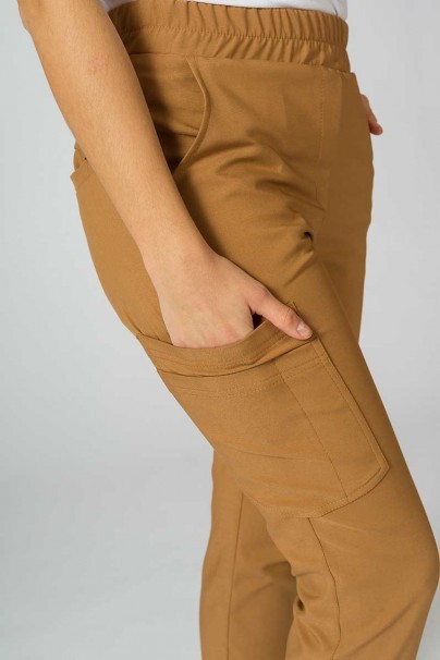 Women's Sunrise Uniforms Premium scrubs set (Joy top, Chill trousers) brown-12