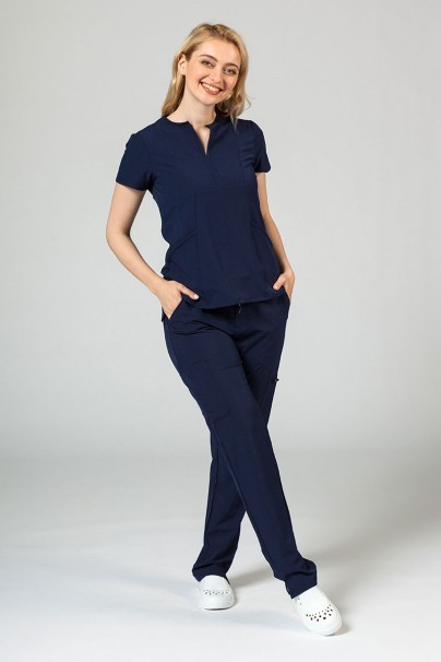 Women’s Adar Uniforms Skinny Leg Cargo scrub trousers navy-2