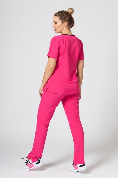 Women's Maevn Matrix Impulse Stylish scrubs set hot pink-1
