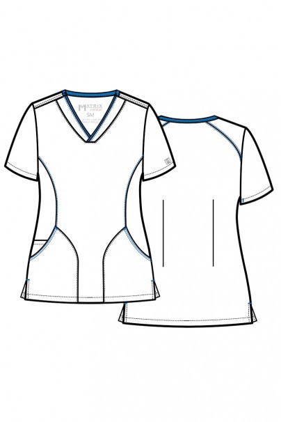 Women's Maevn Matrix Impulse Stylish scrubs set ceil blue-11