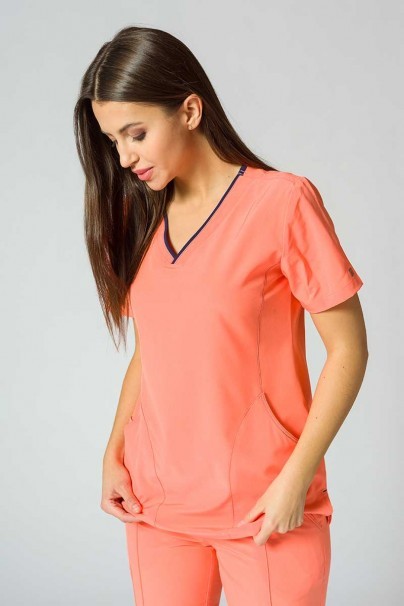 Women's Maevn Matrix Impulse Stylish scrubs set fresh salmon-2