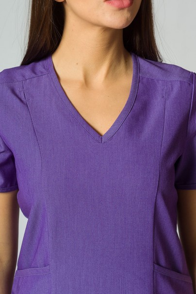 Adar Uniforms Yoga scrubs set (with Modern top – elastic) eggplant-6