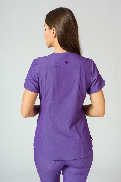 Adar Uniforms Yoga scrubs set (with Modern top – elastic) eggplant-5