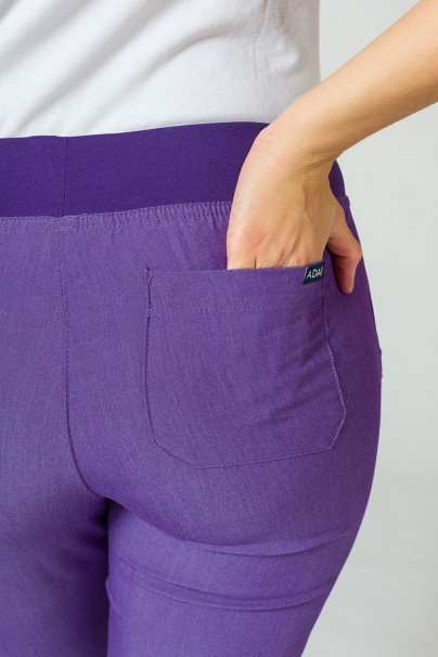 Adar Uniforms Yoga scrubs set (with Modern top – elastic) eggplant-12