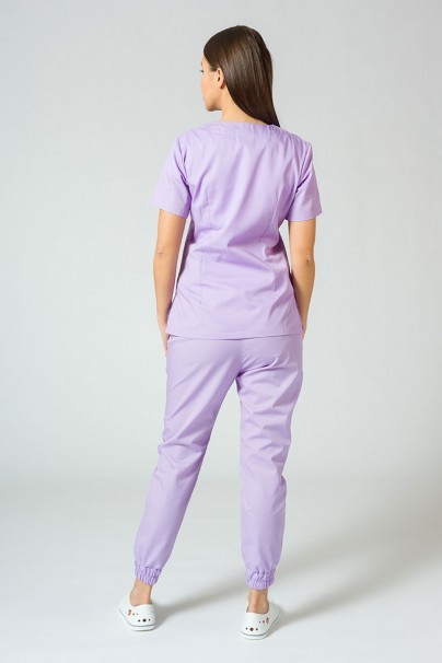 Women's Sunrise Uniforms Basic Jogger scrubs set (Light top, Easy trousers) lavender-2