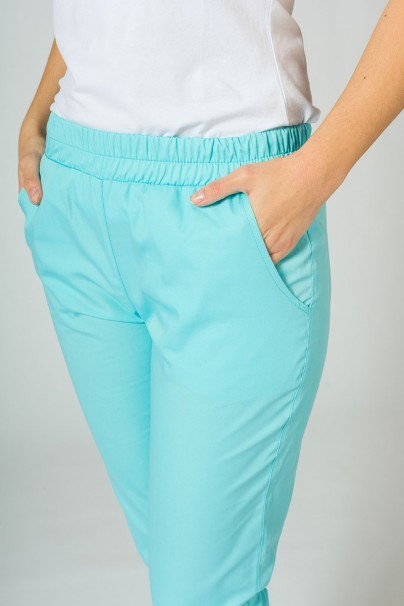 Women's Sunrise Uniforms Basic Jogger scrubs set (Light top, Easy trousers) aqua-8