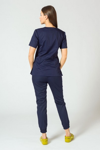 Women's Sunrise Uniforms Basic Jogger scrubs set (Light top, Easy trousers) true navy-2