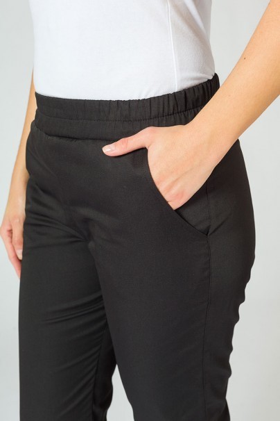 Women's Sunrise Uniforms Basic Jogger scrubs set (Light top, Easy trousers) black-4