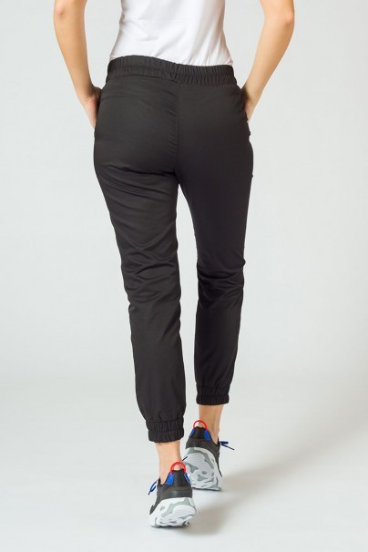 Women's Sunrise Uniforms Basic Jogger scrubs set (Light top, Easy trousers) black-3