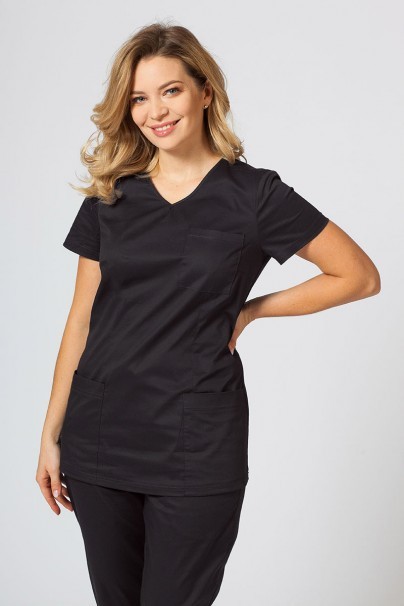 Women's Sunrise Uniforms Active II scrubs set (Fit top, Loose trousers) black-2
