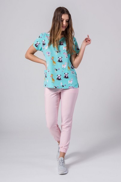 Women’s Maevn Prints scrub top Bubblicious-1