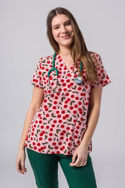 Women’s Maevn Prints scrub top Cherries Berries-4