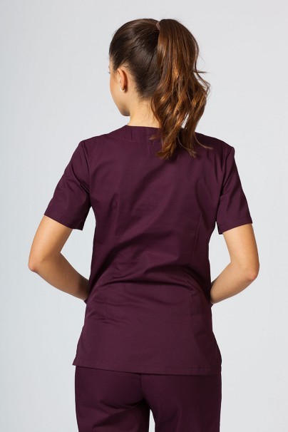 Women's Sunrise Uniforms Basic Jogger scrubs set (Light top, Easy trousers) burgundy-2