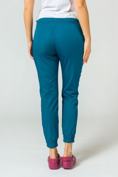 Women's Sunrise Uniforms Basic Jogger scrubs set (Light top, Easy trousers) caribbean blue-6