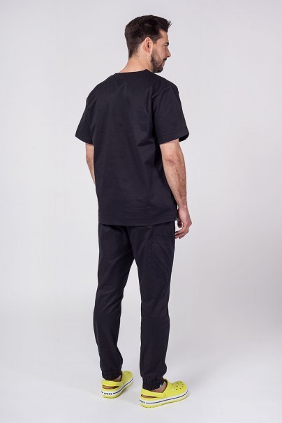 Men's Sunrise Uniforms Active scrubs set (Flex top, Flow trousers) black-2