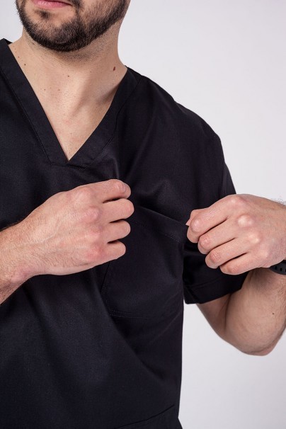 Men's Sunrise Uniforms Active scrubs set (Flex top, Flow trousers) black-4