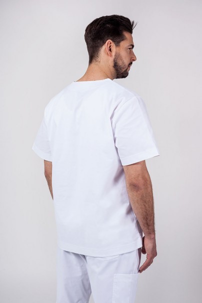 Men's Sunrise Uniforms Active scrubs set (Flex top, Flow trousers) white-3