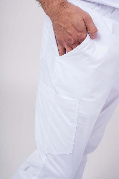 Men's Sunrise Uniforms Active scrubs set (Flex top, Flow trousers) white-9
