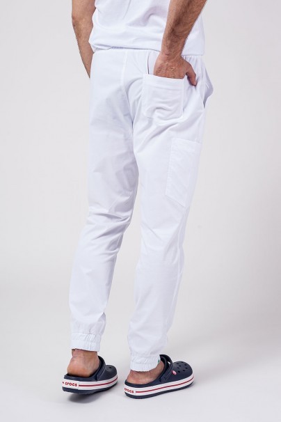 Men's Sunrise Uniforms Active scrubs set (Flex top, Flow trousers) white-8