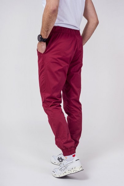 Men's Sunrise Uniforms Active scrubs set (Flex top, Flow trousers) wine-7