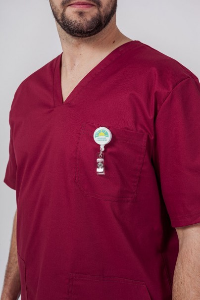 Men's Sunrise Uniforms Active scrubs set (Flex top, Flow trousers) wine-4