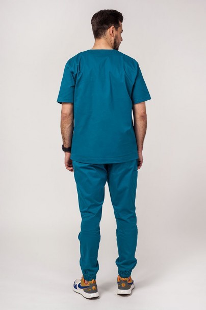 Men's Sunrise Uniforms Active scrubs set (Flex top, Flow trousers) caribbean blue-2