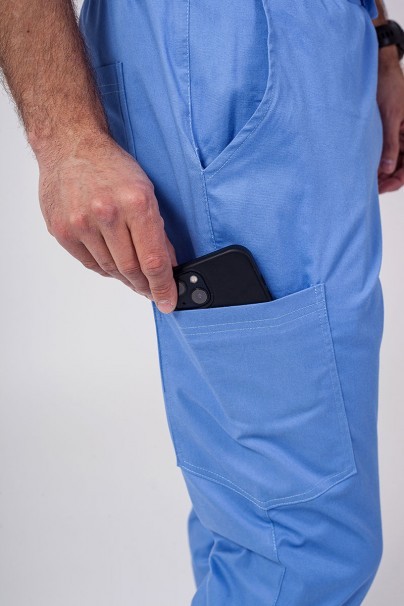 Men's Sunrise Uniforms Active scrubs set (Flex top, Flow trousers) ceil blue-9