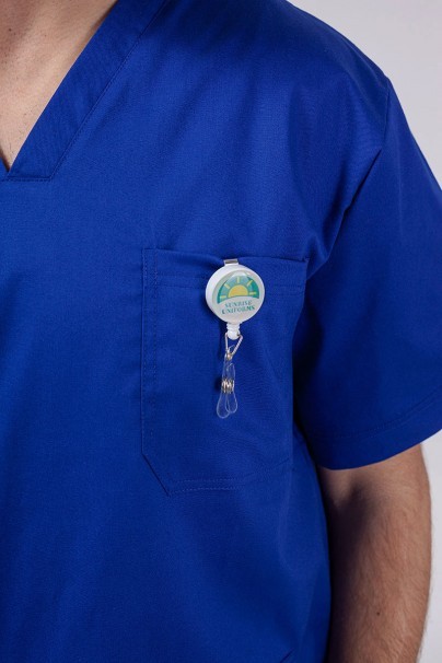 Men's Sunrise Uniforms Active scrubs set (Flex top, Flow trousers) galaxy blue-4