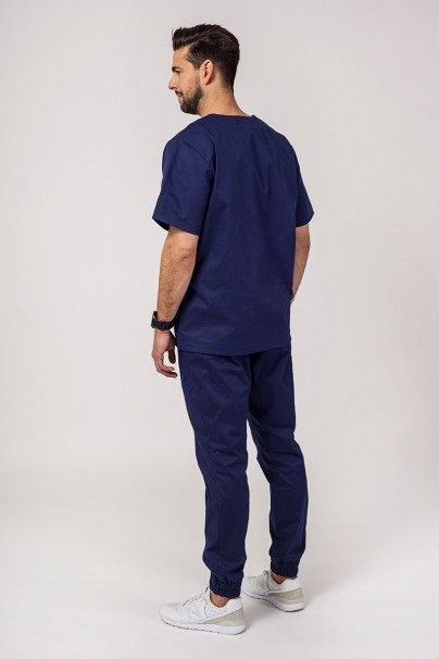 Men's Sunrise Uniforms Active scrubs set (Flex top, Flow trousers) navy-1