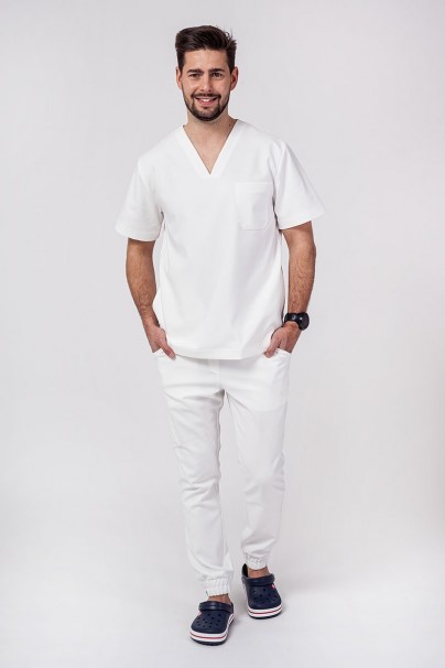 Men's Sunrise Uniforms Premium Select jogger scrub trousers ecru-2