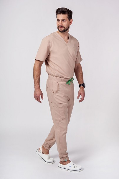 Men's Sunrise Uniforms Premium scrubs set (Dose top, Select trousers) khaki-2