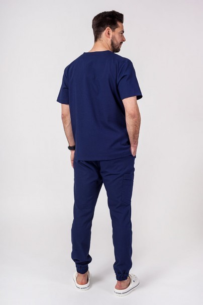 Men's Sunrise Uniforms Premium scrubs set (Dose top, Select trousers) navy-1