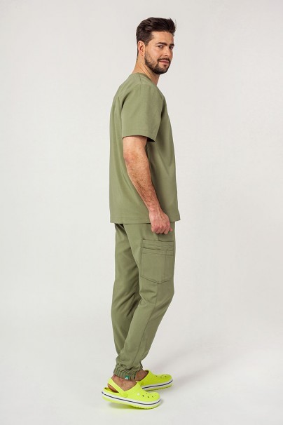 Men's Sunrise Uniforms Premium scrubs set (Dose top, Select trousers) olive-1