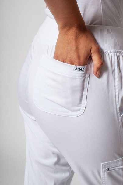 Women’s Adar Uniforms Ultimate Yoga jogger scrub trousers white-5