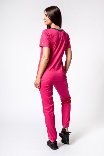 Women's Maevn Matrix Semi-jogger scrub trousers hot pink-7