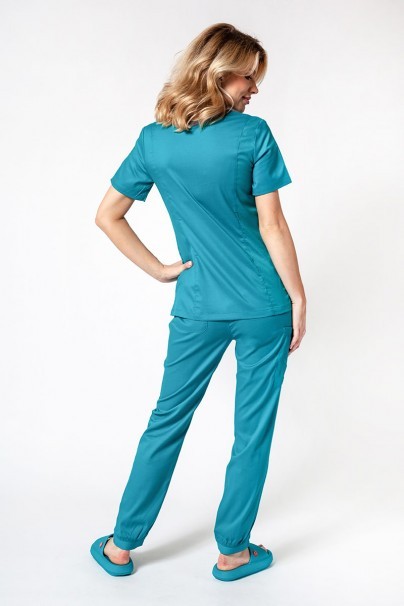 Women’s Maevn Matrix Contrast scrub top teal blue-4