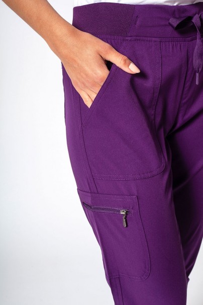 Women’s Adar Uniforms Ultimate Yoga jogger scrub trousers eggplant-3