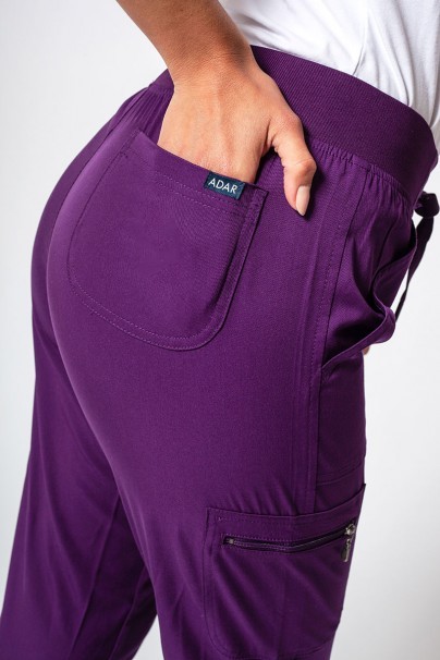Women’s Adar Uniforms Ultimate Yoga jogger scrub trousers eggplant-4