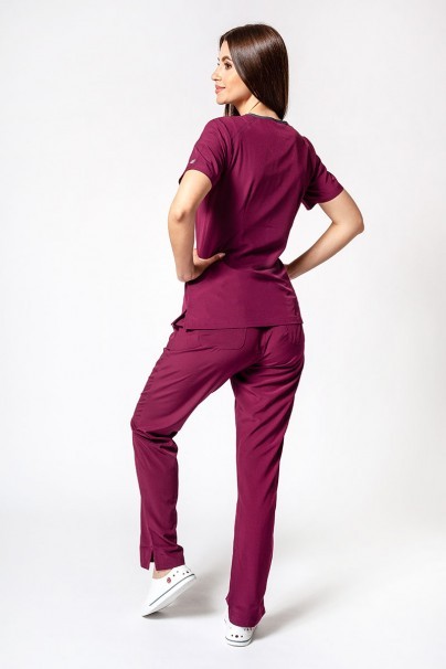 Women's Maevn Matrix Impulse Stylish scrub trousers wine-7