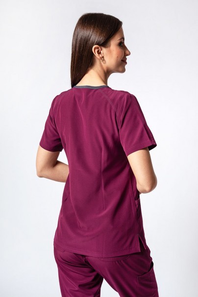 Women's Maevn Matrix Impulse Stylish scrubs set wine-3