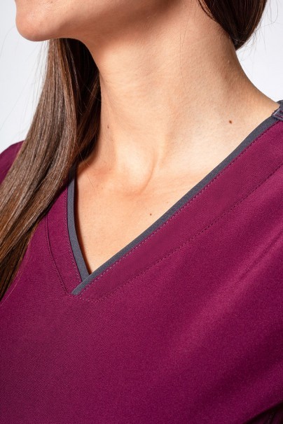 Women's Maevn Matrix Impulse Stylish scrubs set wine-5