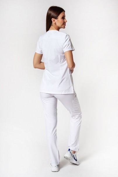 Adar Uniforms scrubs set Cargo (with Notched top – elastic) white-1
