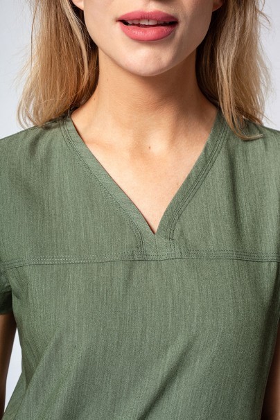 Adar Uniforms scrubs set Ultimate (with Sweetheart top – elastic) heather olive-4